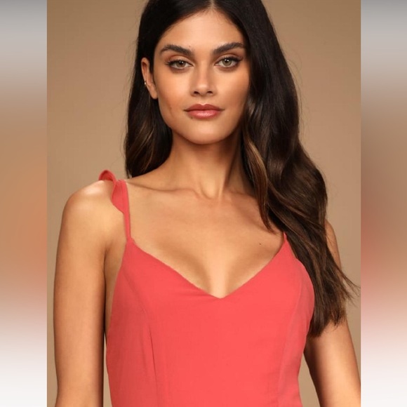 NWT Lulu’s Rise Rusty Rose Maxi Dress - Picture 6 of 7